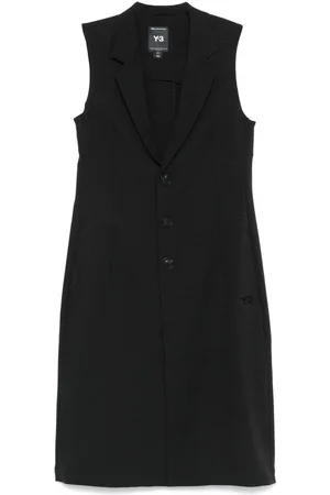 Y-3 Jakke, Dame, Sort, M, Bomuld, Knappet Vest med Lynlåslukning