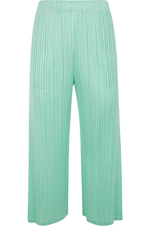 Issey Miyake Bukser, Dame, Grøn, L, Polyester, Wide Bukser