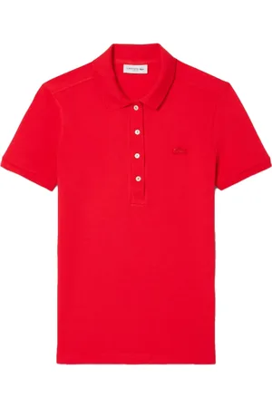 Lacoste Top, Dame, Rød, S, Bomuld, Stræk bomuldspolo hættetrøje