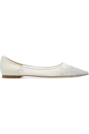 Jimmy Choo Sko, Dame, , 38 1/2 EU, Læder, ‘Love’ Ballerinasko