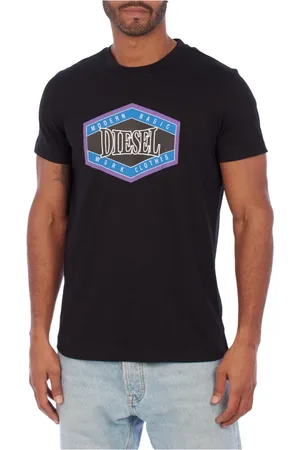 Diesel Top, Herre, Sort, L, Bomuld, Moderne kortærmet T-shirt