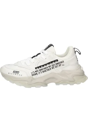 John Richmond Sko, Herre, Hvid, 44 EU, Læder, Højkvalitets Læder Sneakers
