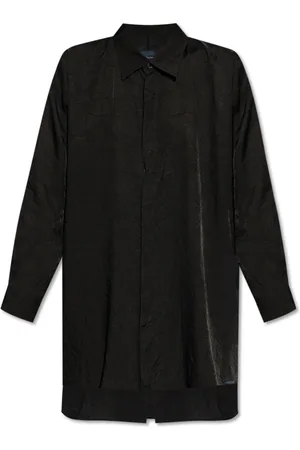 Y-3 Bluser & Skjorter, Dame, Sort, M, Skjorte med krølleeffekt