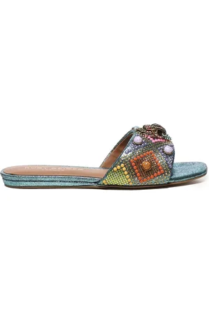 Kurt Geiger Sko, Dame, Flerfarvet, 38 EU, Røde sandaler med diamantmotiv