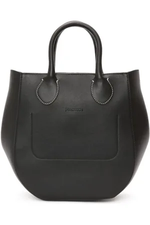 J.W.Anderson Taske, Dame, Sort, ONE SIZE, Læder, Small Punch Tote Bag