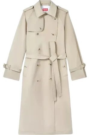 Kenzo Frakke, Dame, , XS, Bomuld, Trenchcoat med Epauletter