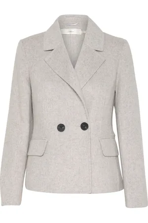INWEAR Jakke, Dame, Grå, XL, Kort Blazer