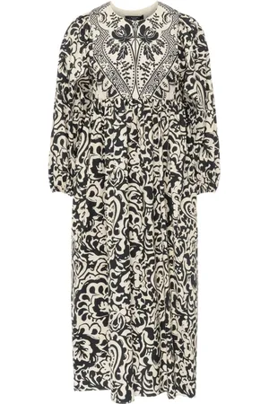 Max Mara Kjole, Dame, Flerfarvet, S, Uld, Stilfuld Anzio Kjole
