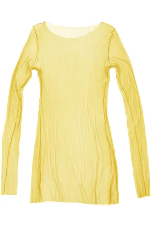 Cortana Top, Dame, Gul, S, Tyl, t de tul, top jaune