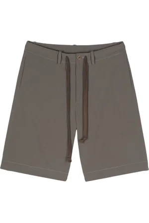 UMA WANG Shorts, Herre, Grå, S, Bomuld, Grå Bomuld Bermuda Shorts med Snørelukning