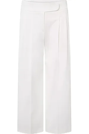 Windsor Bukser, Dame, Hvid, S, Bomuld, Bomuld Elastan Culotte Bukser