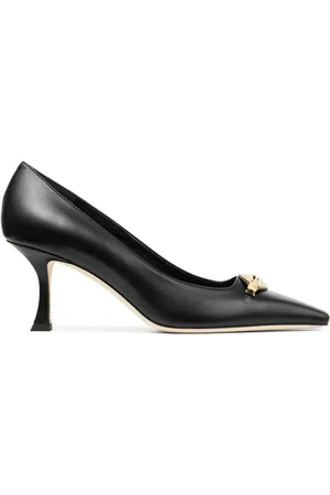 Jimmy Choo Sko, Dame, Sort, 38 EU, Læder, Sort læder sandaler med kalveskind