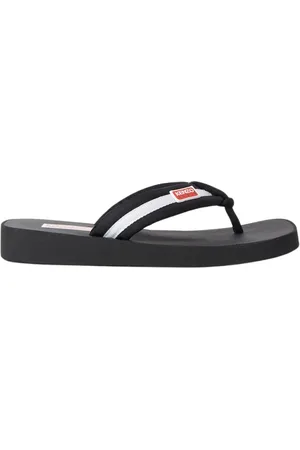Kenzo Sko, Dame, Sort, 40 EU, Logo Patch Flip Flops