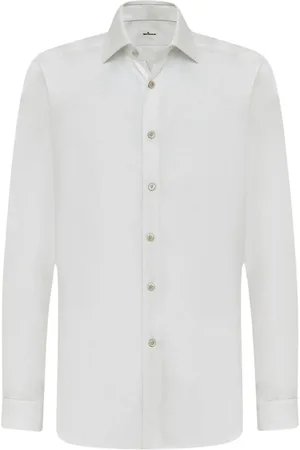 Kiton Skjorte, Herre, Hvid, S, Bomuld, Luksus Bomuldsskjorte