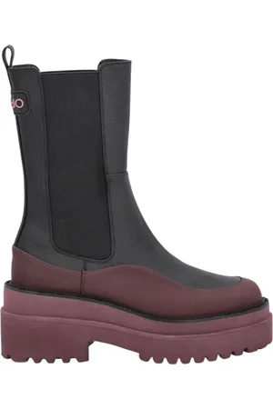 Liu Jo Sko, Dame, Sort, 40 EU, Polyester, Purple 32 Chelsea Ankelstøvler