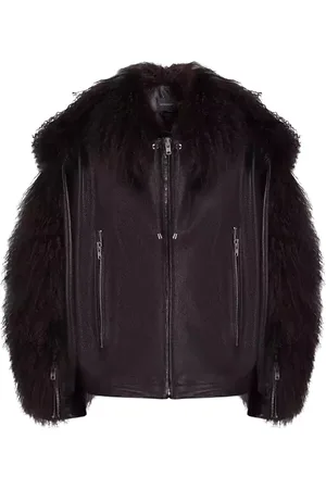Manokhi Jakke, Dame, Brun, S, Læder, Brun Jade Bomber Læderjakke