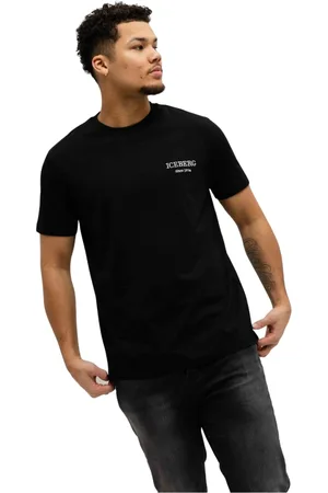 Iceberg Top, Herre, Sort, 2XL, Bomuld, Jersey T-Shirt