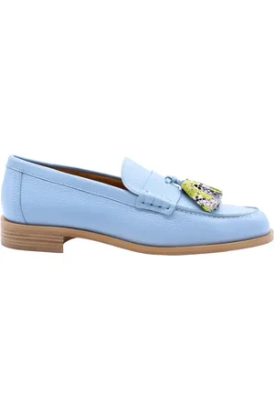 Pertini Sko, Dame, Blå, 37 EU, Læder, Schelle Loafers
