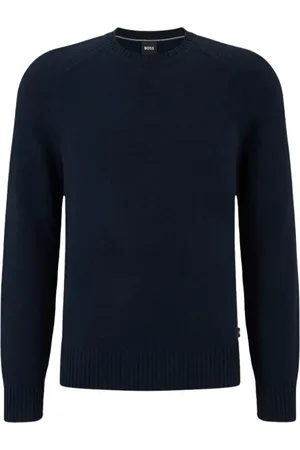 HUGO BOSS Strik, Herre, Blå, M, Uld, Lolive Sweater