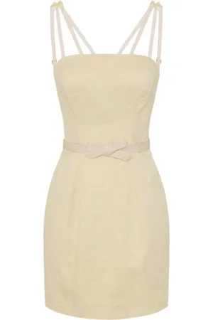 Elisabetta Franchi Kjole, Dame, , M, Blomstret Jacquard Mini Kjole Lemonade