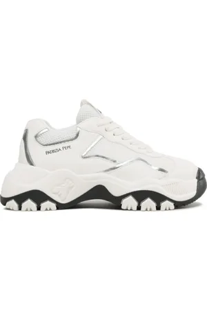 Patrizia Pepe Sko, Dame, Hvid, 41 EU, Læder, Lace-Up Sneakers