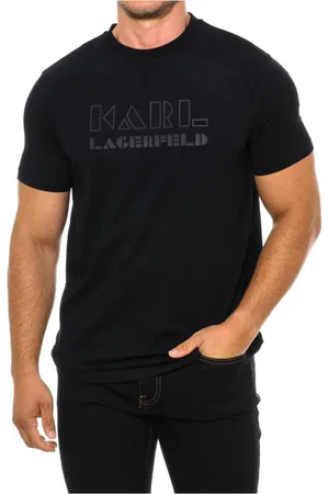 Karl Lagerfeld Top, Herre, Sort, XL, Bomuld, Kortærmet T-shirt Klassisk Stil