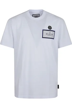 Philipp Plein Top, Herre, Hvid, L, Bomuld, Jersey T-shirt Rund Hals SS
