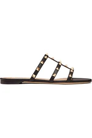 VALENTINO GARAVANI Sko, Dame, Sort, 37 EU, Uld, Slides Sandaler