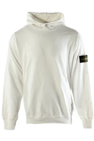 Stone Island Sweathshirts & Hoodies, Herre, Hvid, S, Bomuld, Hvid Bomulds Sweater