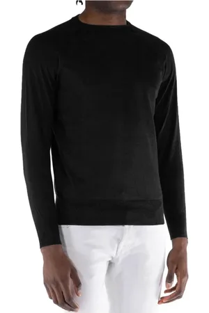 PEOPLE OF SHIBUYA Strik, Herre, Sort, 2XL, Bomuld, Sort Crewneck Sweater