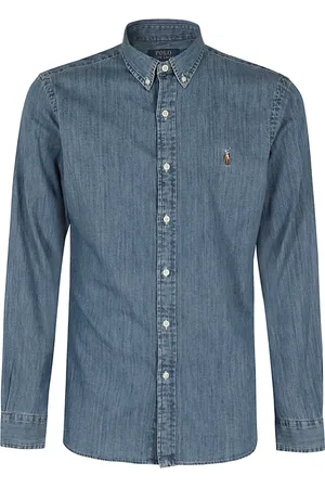 Ralph Lauren Skjorte, Herre, Blå, 2XL, Denim, Denimskjorte