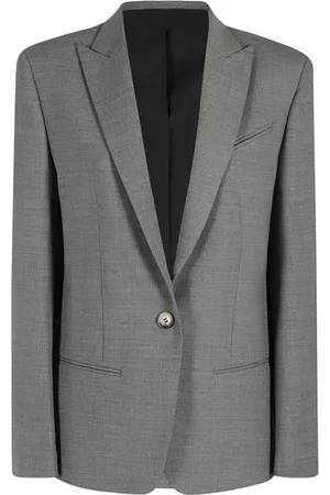 Serafini Jakke, Dame, Grå, S, Uld, Single-Breasted Blazer