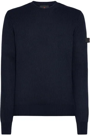 Peuterey Strik, Herre, Blå, L, Uld, Crewneck Sweater Maglia Girocollo