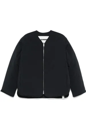 Jil Sander Jakke, Dame, Sort, XL, Uld, Sort Vatteret Dunjakke