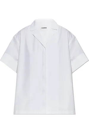 Jil Sander Bluser & Skjorter, Dame, Hvid, S, Bomuld, Skjorte med læg i ryggen
