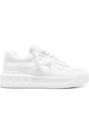 VALENTINO GARAVANI Sko, Herre, Hvid, 45 EU, Læder, One Stud XL Sneakers