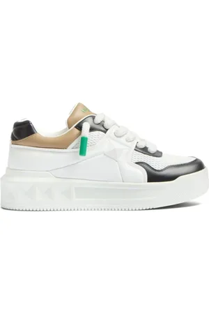 VALENTINO GARAVANI Sko, Herre, Hvid, 44 EU, Color Block Stud Sneakers