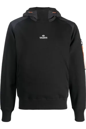 Parajumpers Sweathshirts & Hoodies, Herre, Sort, XL, Bomuld, Sort Electra Hoodie med tragtformet hals