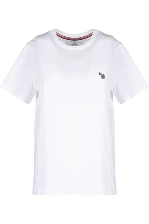 Paul Smith Top, Dame, Hvid, XL, Bomuld, Zebra Logo T-shirt