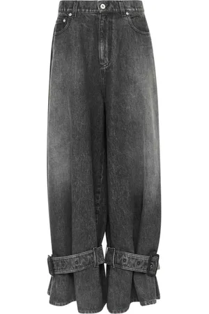 J.W.Anderson Jeans, Herre, Grå, W31, Denim, Buckled Cuff Denim Jeans