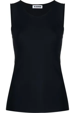 Jil Sander Top, Dame, Sort, M, Bomuld, Ærmeløs Top
