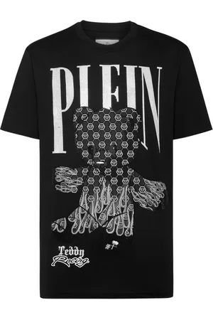 Philipp Plein Top, Herre, Sort, XL, Bomuld, Casual Bomulds T-shirt