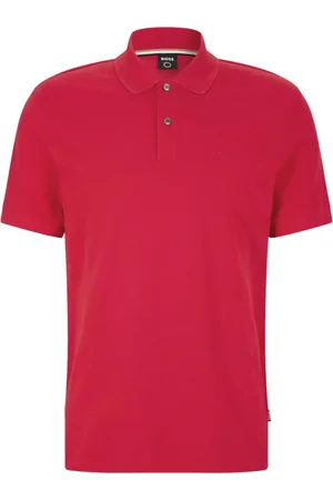 HUGO BOSS Top, Herre, Rød, M, Bomuld, Pallas Polo Shirt
