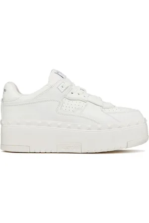 VALENTINO GARAVANI Sko, Dame, Hvid, 40 EU, Freedots Flatform Sneakers
