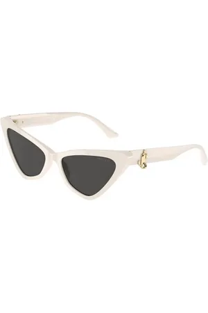 Jimmy Choo Tilbehør, unisex, Hvid, 55 MM, Uld, Stilfulde solbriller