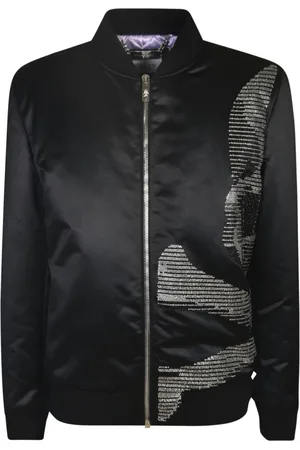 Philipp Plein Jakke, Herre, Sort, L, Bomberjakke