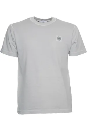 Stone Island Top, Herre, Grå, S, Bomuld, Compass Patch T-Shirt