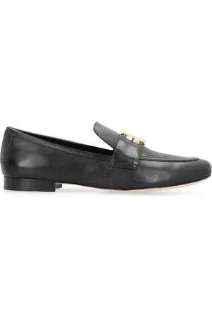 Tory Burch Sko, Dame, Sort, 36 EU, Læder, Læder Loafers med Rund Tå