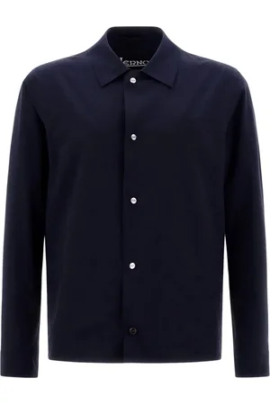 HERNO Jakke, Herre, Blå, 2XL, Uld, Blå Shacket i Bi-Stretch Stof