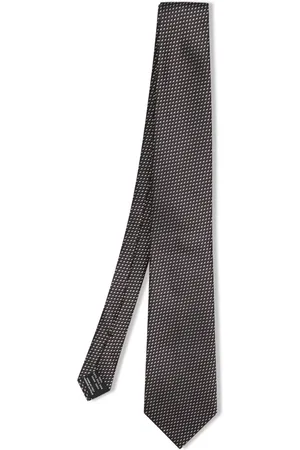 Tom Ford Tilbehør, Herre, Brun, ONE SIZE, Elegant Geometrisk Silketie